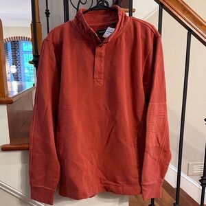Orvis Men's Brick Red Pullover Sweatshirt Size M